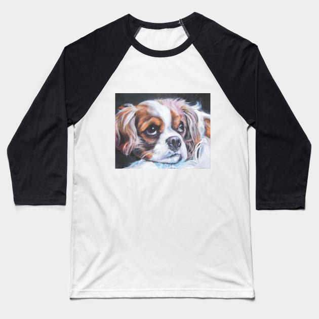 cavalier king charles spaniel fine art painting Baseball T-Shirt by LASHEPARD